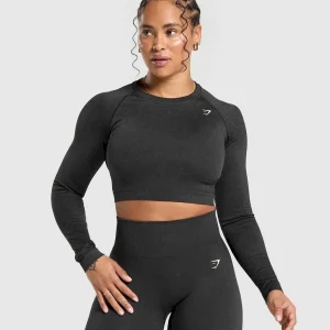 Adapt Fleck Seamless Long Sleeve Crop Top