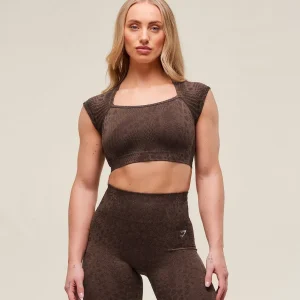 Adapt X Whitney Animal Seamless Crop Top