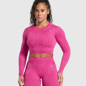 Adapt Fleck Seamless Long Sleeve Crop Top
