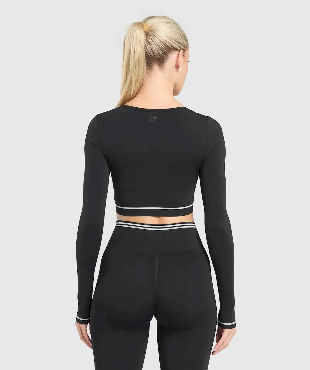 Contrast Seamless Crop Top - Image 2