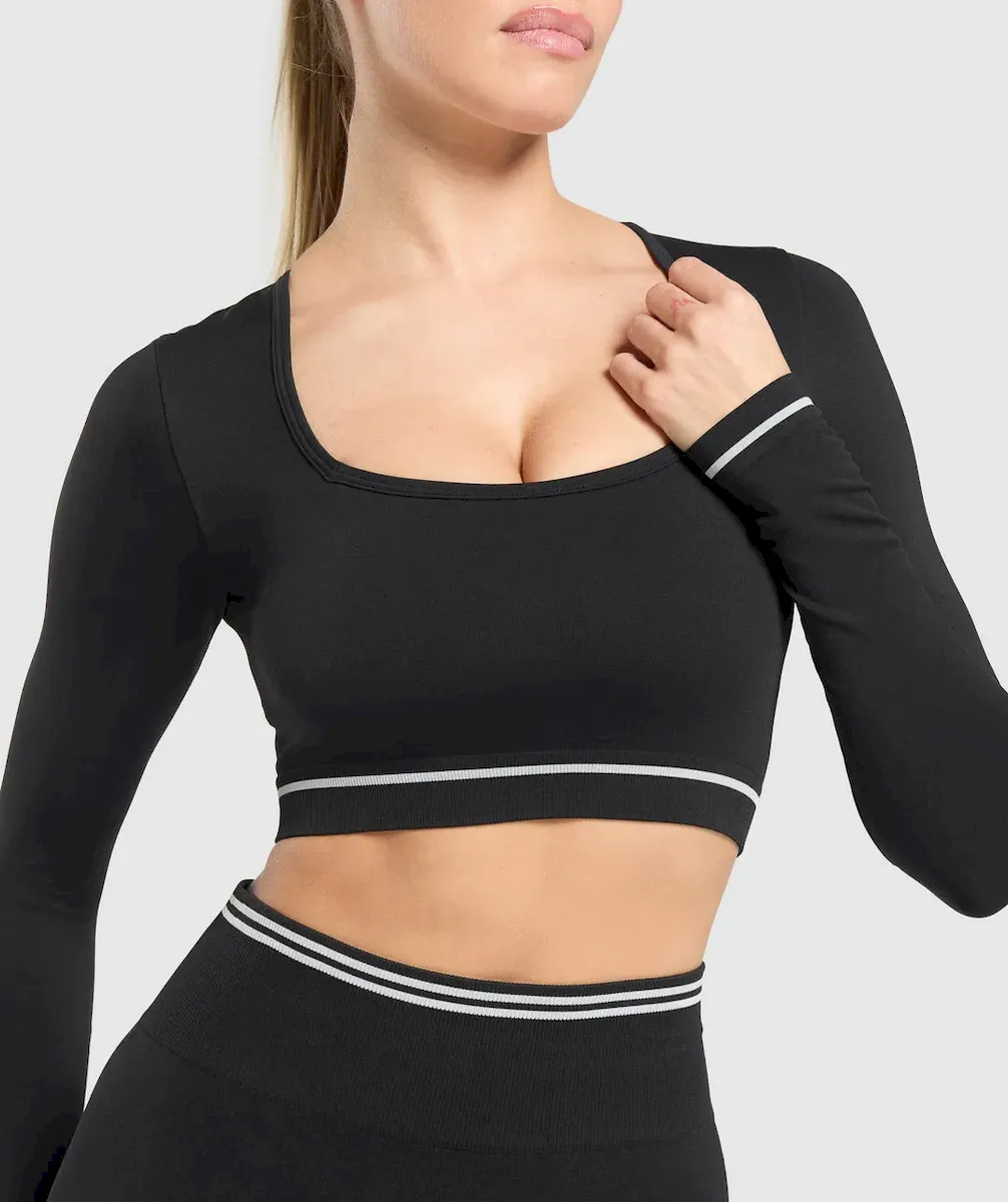 Contrast Seamless Crop Top - Image 6