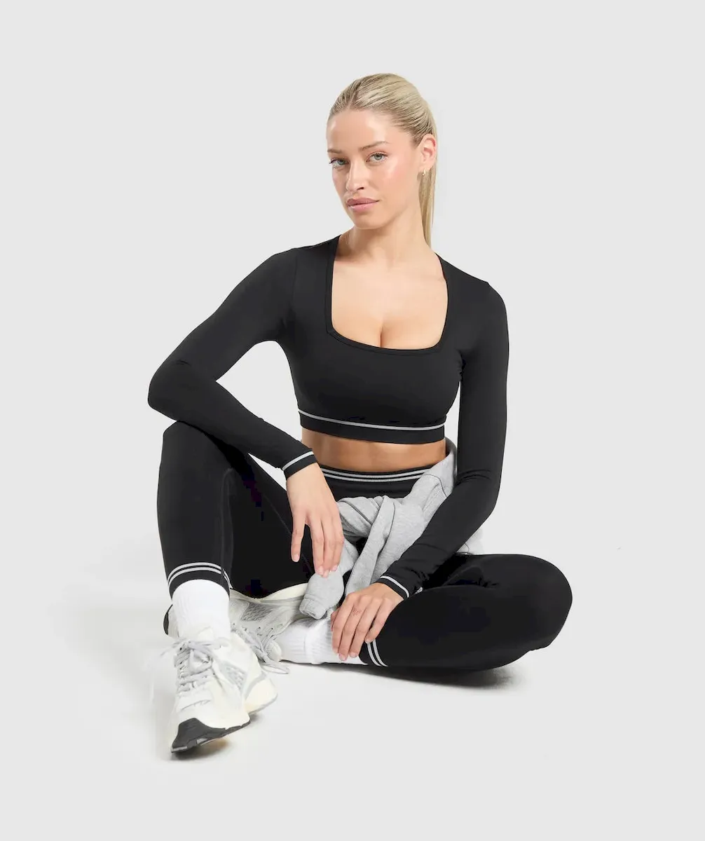 Contrast Seamless Crop Top - Image 5