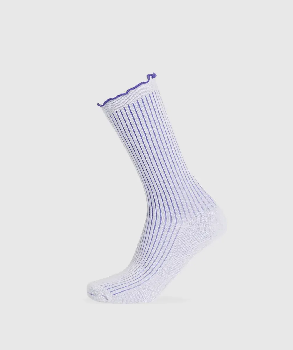 Frill Crew Single Sock
