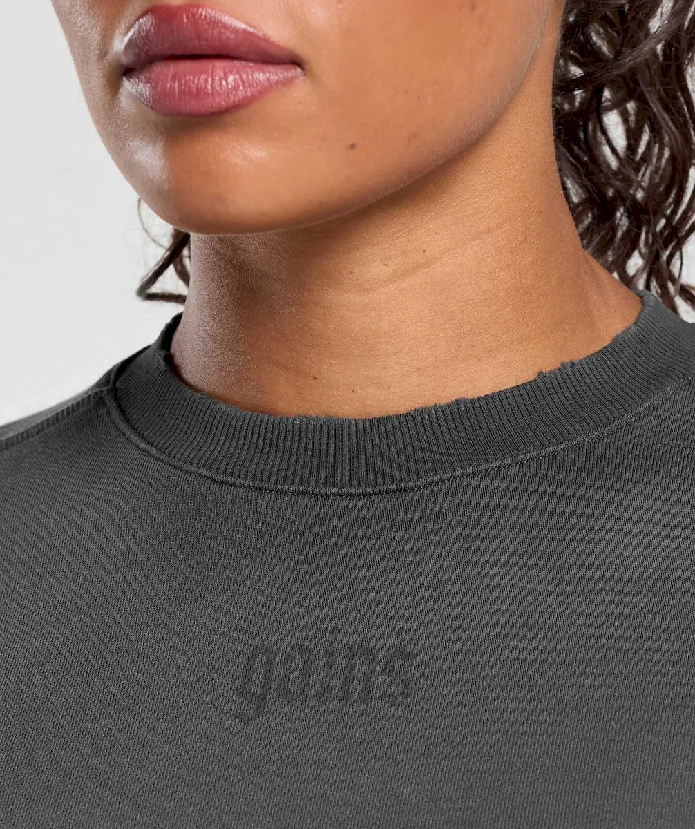 Gains Washed Loopback Crew Neck - Image 6