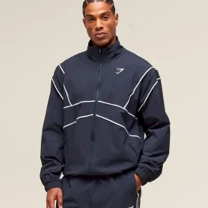 Retro Crinkle Track Jacket