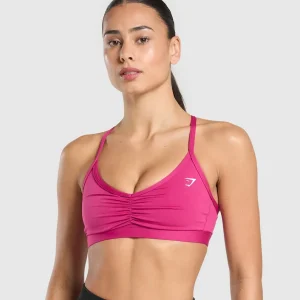 Ruched Strappy Sports Bra
