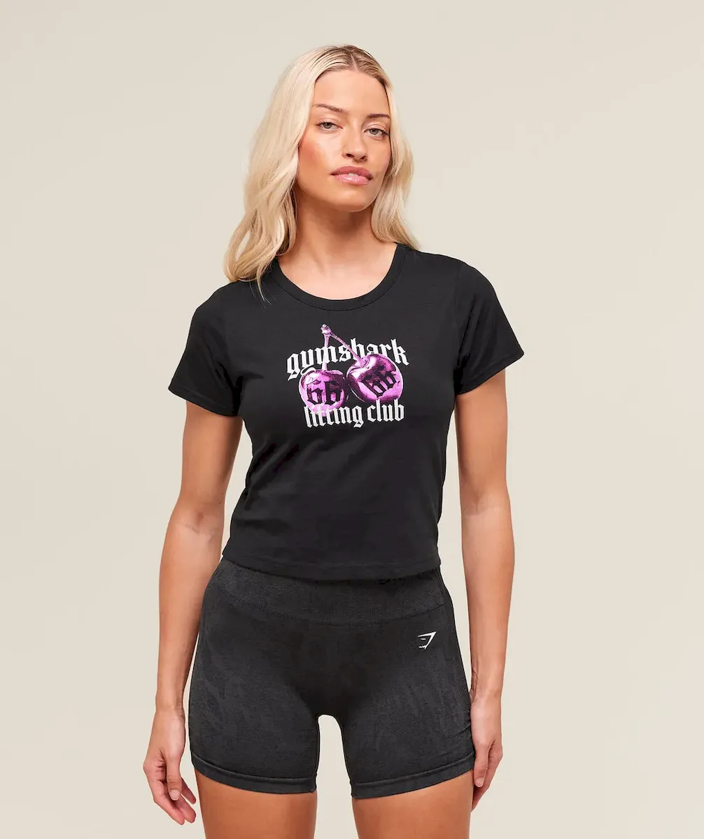 Cherry Graphic Baby Tee - Image 2