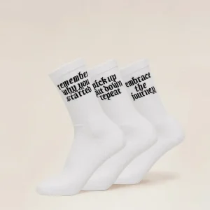 Motivate Graphic Crew Sock 3pk