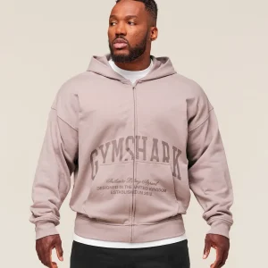 Collegiate Script Zip Up Hoodie