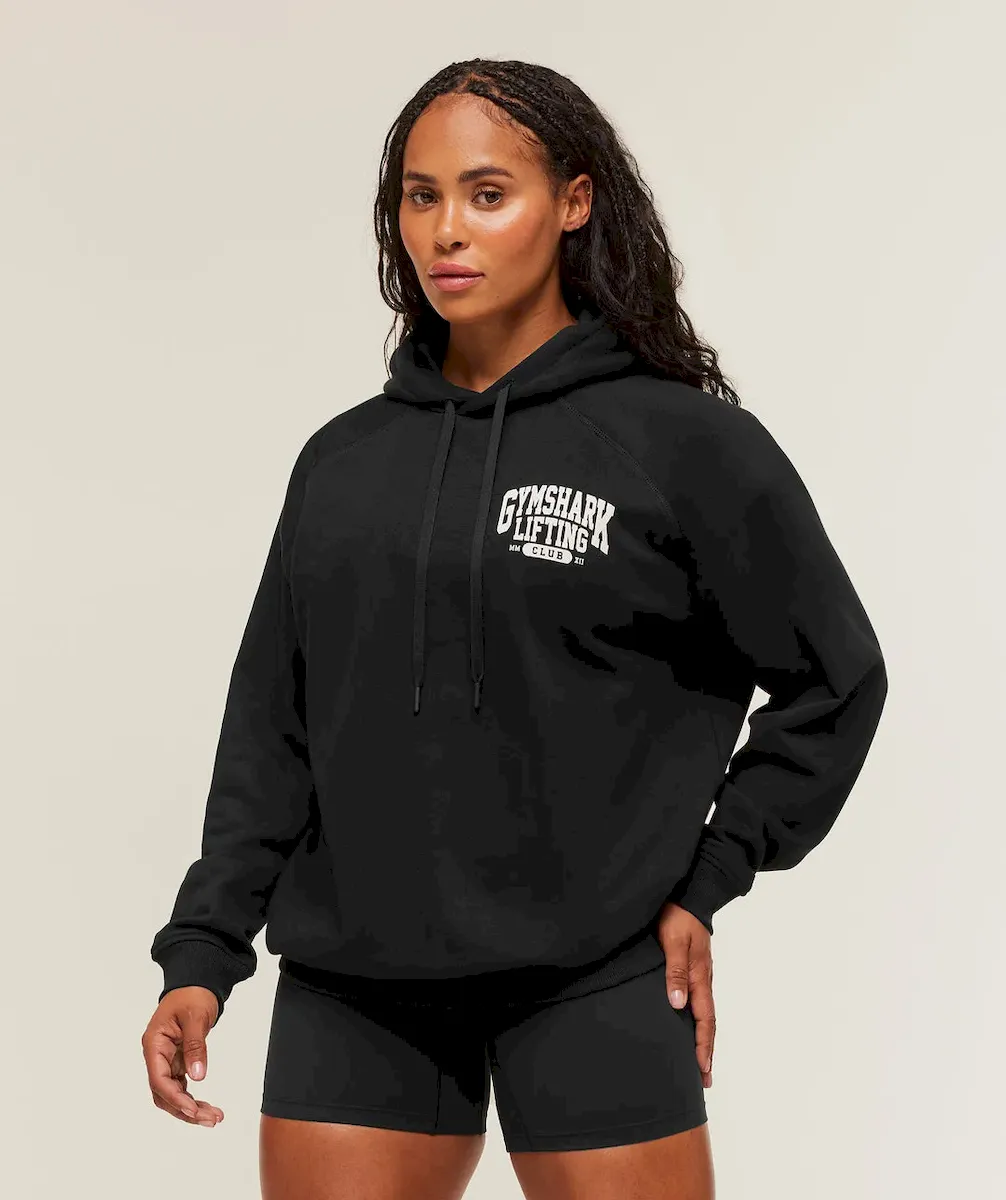 Lifting Club Graphic Oversized Hoodie - Image 2