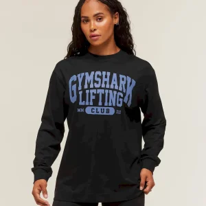 Lifting Club Graphic Oversized Long Sleeve T-Shirt