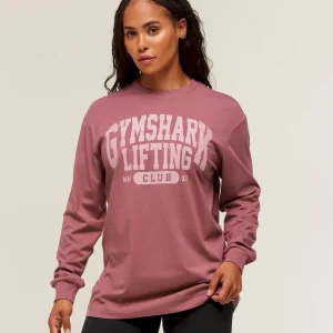 Lifting Club Graphic Oversized Long Sleeve T-Shirt