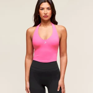 Halter Neck Cami with Shelf