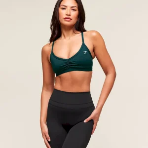 Ruched Strappy Sports Bra