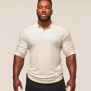 Lightweight Slub Textured 3/4 Henley