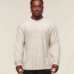 Lightweight Slub Textured Lifting Authenticator OS LS T-shirt