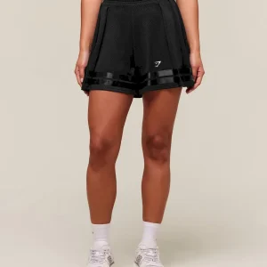 Mesh Pleated Shorts