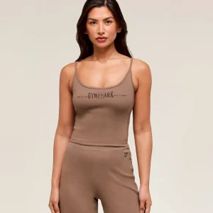 Ribbed Cotton Midi Shelf Tank